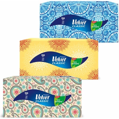 Velvet Classic papírové kapesníčky 2-vrstvé 150 ks – Hledejceny.cz