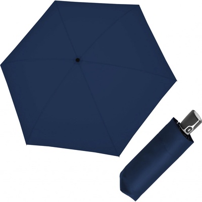 Doppler Fiber Micro Flat uni navy dámský/pánský plně automatický deštník modrý