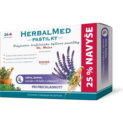 Dr. Weiss Herbalmed Pastilky krk a imunita 30 pastiliek