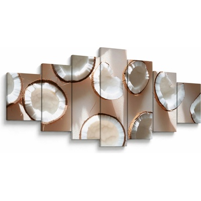 Obraz - Kokosové orechy, sedemdielne 210x100 cm