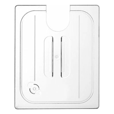Veko pre polykarbonátové GN nádoby s výrezom pre sous-vide cirkulátor GN 1/2, priehľadné, 26,5 x 32,5 cm 864210H
