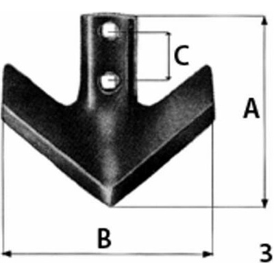 AMA radlička, šíře 255 mm/2 díry/materiál 8 mm