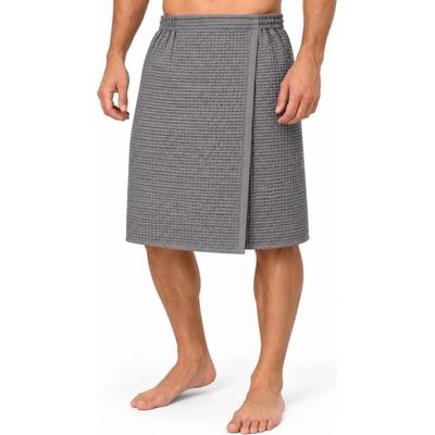 Evei kilt do sauny pánsky 100 % bavlna vaflová 70 x 150 cm čierna