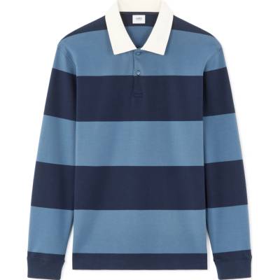 Celio pánské polo triko s dlouhým rukávem modrá světle modrá