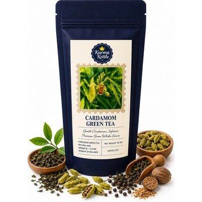 Karma Kettle Zelený čaj CARDAMOM GREEN TEA sypaný 75 g