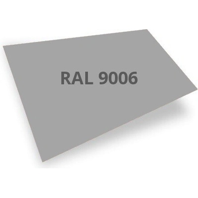 Barevný pozinkovaný plech 0,5x1250x2000mm RAL 9006 stříbrná