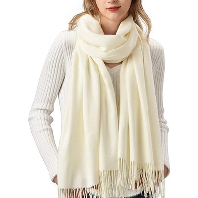 Classic Scarf kašmírová šála dámská pánská šála ecru