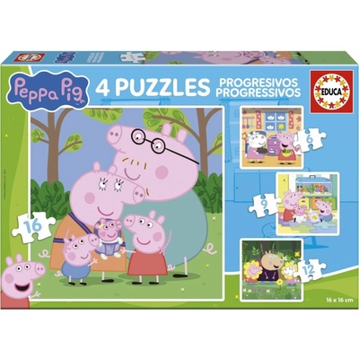 EDUCA Prasiatko Peppa 4v1 6,9,12,16 dielov