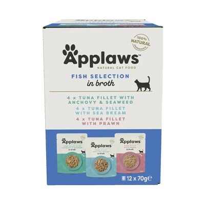 APPLAWS Cat Pouch Multipack 12 x Fish Selection 70 g