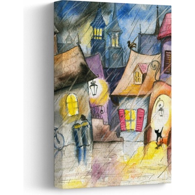 Obraz - Deštivý večer, jednodílný 20x30 cm