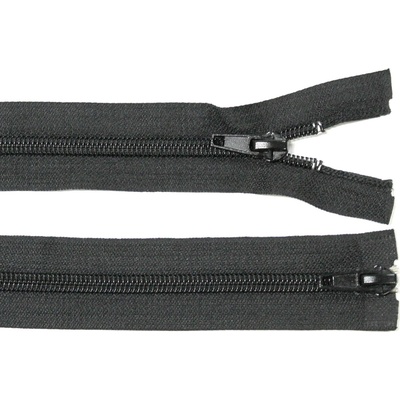 Spirálový zip no.5 rozepínací dvoucestný 75cm dvoucestný černý
