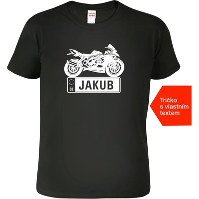 HobbyDárky tričko Zavodní motorka SPZ černá – Hledejceny.cz