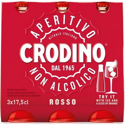 Crodino Rosso nealkoholický aperitiv 3 x 175 ml