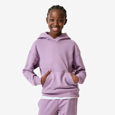 Decathlon dívčí mikina oversize fialová