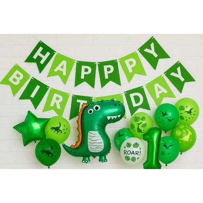 G4Y Narozeninový set balónků s Dinosaurem číslo 9