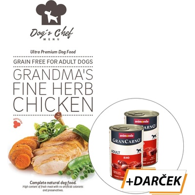 Dog's Chef Grandma's Fine Herb Chicken 12 kg
