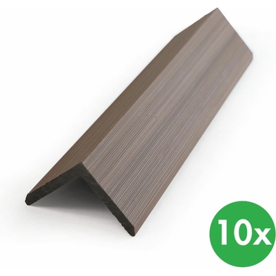 B2B Partner Ukončovací lišty k WPC terasovým prknům koextrudované 50 x 2850 mm rosewood 10 ks