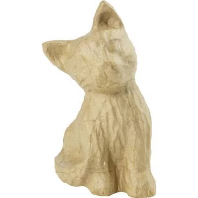 D.A. Kartonový předmět na décopatch sedící kočka 18,5 × 14 × 10cm