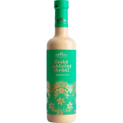 Metelka Český jablečný štrůdl 14 % 0,5 l (holá láhev)