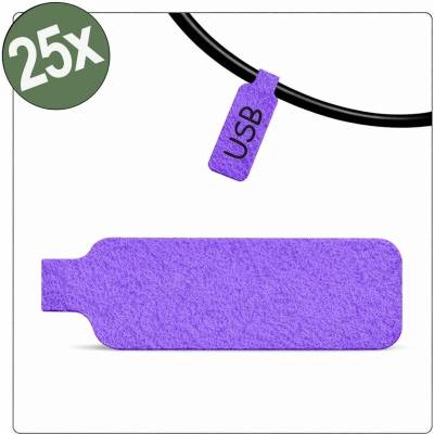 Quadrios 26CA797 26CA797 kabelové značení 20 x 40 mm Barva aktivního pole: fialová počet štítků: 25
