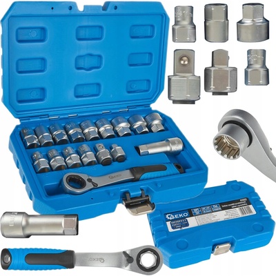 Geko Gola sada s průchozí ráčnou Gear Lock 10-24mm 17ks G13552 – Hledejceny.cz