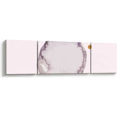 Obraz - Fialový minimalismus N⁰4, třídílný 170x50 cm