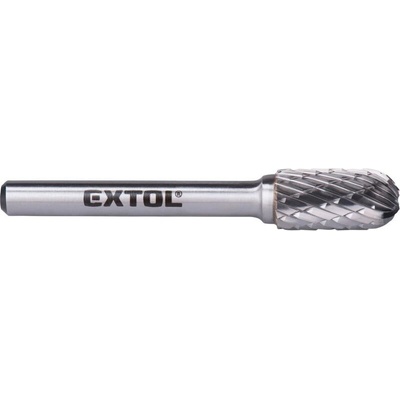 EXTOL fréza karbidová, válcová s kulovým čelem, pr.10 x 20 mm/stopka 6 mm,sek střední (double-cut) 8703724