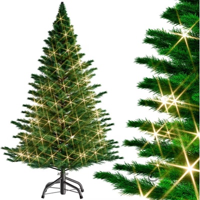 InternetovaZahrada - Umelý vianočný stromček 140 cm + svetelná reťaz