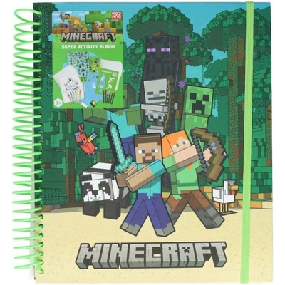 MikroTrading Minecraft kniha se šablonami samolepkami fixami a doplňky