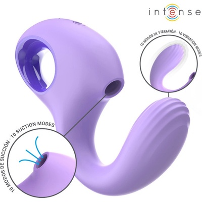 Intense Baxter Dual Vibrator & Stimulator with Remote Violet