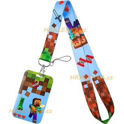 Šňůrka na krk 25320 s cedulkou na ID karty Minecraft