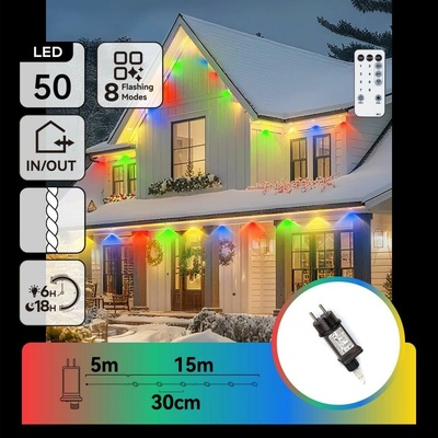Aigostar B.V. LED Stm venk vánoční řetěz 50xLED/8 funkcí 20m IP44 multicolor + DO B10303ACXS – Hledejceny.cz