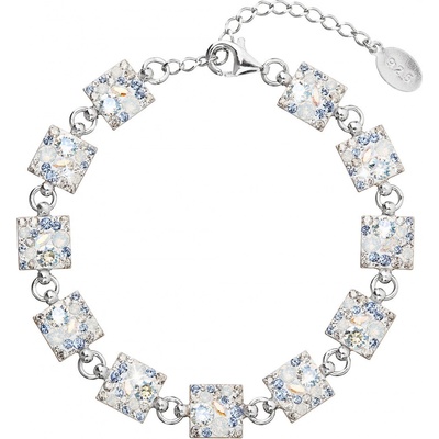 Pavona stříbrný se Swarovski krystaly 33047.3 light sapphire modrý
