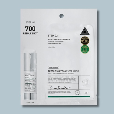 VT Cosmetics Dvoustupňová posilující maska na obličej s mikrojehličkami Reedle Shot 700 2-Step Mask 1.5 g 25 g 1 ks