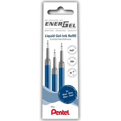 Pentel EnerGel LRN5 / modrá / 3 ks Náplň