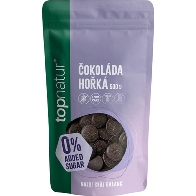 Topnatur Low Carb hořká bez přidaného cukru 500 g