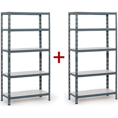 B2B Partner Policový regál 1+1 ZDARMA, 1790x900x400 mm, nosnost 175kg 540037