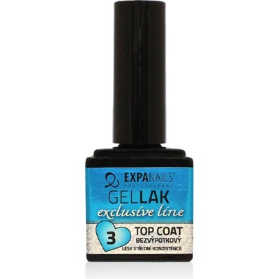 Expa nails gel lak exclusive top coat bezvýpotkový 11 ml
