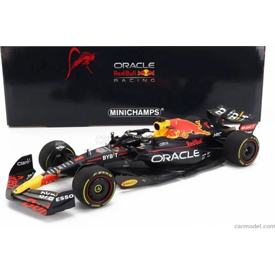 Minichamps Red bull F1 Rb18 Team Oracle Red Bull Racing N 1 Winner Taliansko Gp Majster sveta 2022 Max Verstappen Matná modrá žltá červená 1:18