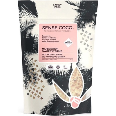 Sense Coco Kokosové chipsy BIO javorový sirup 250 g