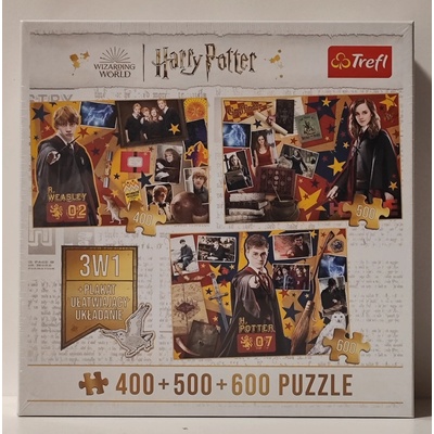TREFL Harry Potter: Ron Hermiona a Harry 400 + 500 + 600 dílků