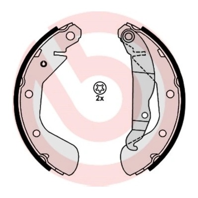 BREMBO Sada brzdových čeľustí S59514