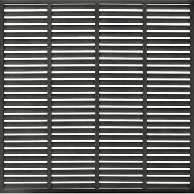 Žaluziový plotový panel z WPC/PVC kompozitu, tmavě šedý, 180x180 cm