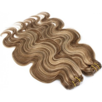 Deluxe vlnitá clip in sada 51cm - tmavý melír