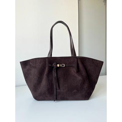 Laura Biaggi Veľká semišová shopper kabelka bordová shopper zmestí sa A4 NajkrajšieKabelky.sk