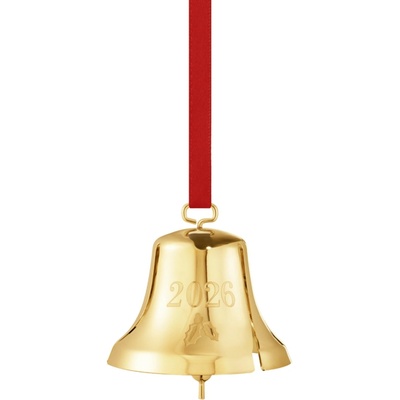 Georg Jensen Pozlacená vánoční ozdoba Bell 2026 – sběratelská edice