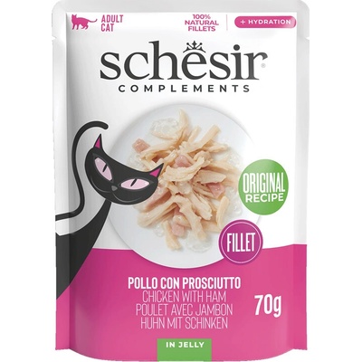 Schesir Cat Complements Kuracie so šunkou v želé 70 g