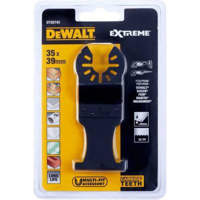 DeWALT DT20743 Bimetalový list s karbidem na dřevo, dřevo s hřebíky, 43 x 35 mm