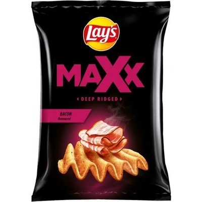 Lays Maxx Smažené bramborové lupínky s příchutí slaniny 120 g