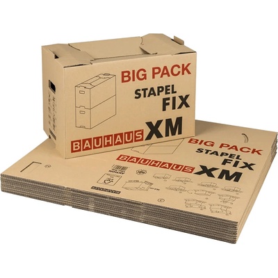 BAUHAUS Krabica na sťahovanie Multibox XM Stapel-Fix, 75 l, Nosnosť: 30 kg, 10 ks 118185170